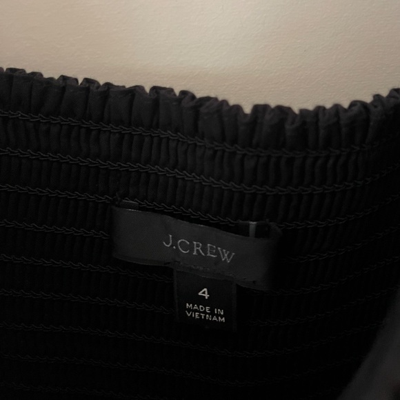 J CREW NWOT Black Eyelet Button Front Midi Dress - Picture 5 of 5